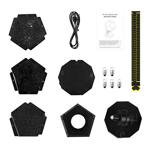 Sunnec Star Night Light Projector, DIY Sky Projection Night Lamp 12 Constellation Lights for Kid Baby Bedroom,Christmas Gift