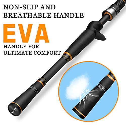 Tempo Resolute Baitcasting Rod,Toray 30 Ton Carbon Fiber Fishing Rods