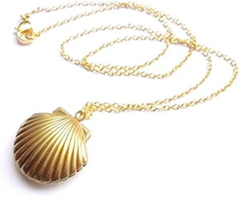 Women Necklace,Toponly Women Seashell Locket Pendant Gold Brass Necklace (FASHION GOLD)