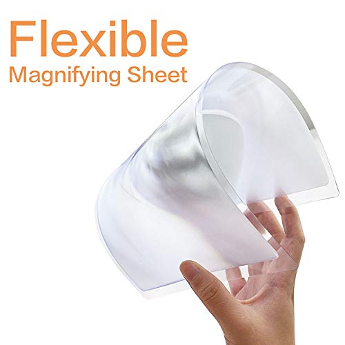 Magpro 2 Page Magnifying Sheet 3X PVC Lightweight Fresnel Lens with 2 Bonus Card Magnifier, Plastic Magnifier Ideal for Reading Books, Small Print, and Document - Thumbnail 3
