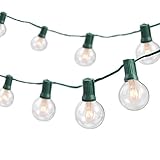 Globe String Lights with 25 G40 Bulbs, TaoTronics Connectable Outdoor Garden Party Bistro Market Cafe Hanging Umbrella Lamp Backyard Patio Lights 100% Free Bulb Replacements