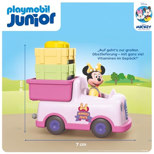 JUNIOR & Disney | Minnie Maus Obst-Transporter mit Sortierspaß | Nachhaltiges Spielzeug ab 1 Jahr | Geschenk für Kleinkinder | Fördert Motorik & erstes Lernen | 71770