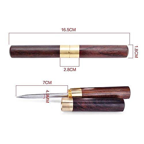 3 Pack 7" Stainless Steel Ice Pick, Portable Ice Pick Carving Tool Ice Cube Crusher with Wooden Handle and Safety Cover Kitchen Tool