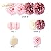 NICROLANDEE Rose Gold Wedding Decorations Love Foil Balloon Banner Paper Fans Dusty Rose Tissue Poms Glitter Champagne Glasses Garland Tassel for Bridal Shower, Engagement, Birthday Party
