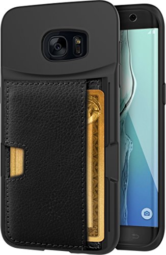 Silk Galaxy S7 Edge Wallet Case - Q Card CASE [Samsung Slim Protective Kickstand CM4 Grip Cover] - Wallet Slayer Vol.2 - Black Onyx