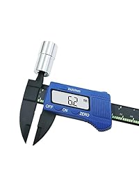QST 6 "5.906 en Micrómetro de Calibre de Fibra de Carbono Vernier Calibrador Digital Azul