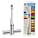 Violife Stylish Slim Sonic Electric Travel Toothbrush Set of 2 (Candy Stripe & Silver)
