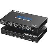 8K HDMI Switch 4x1 HDMI 2.1 Switcher 8K@60Hz 4K@120Hz CEC ARC HDCP2.2 48Gbps 4 In 1 Out HDR D-olb...