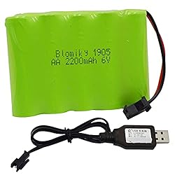 Blomiky 6V 2200mAh Ni-MH 5 AA Rechargeable Battery