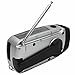 iRonsnow 2017 Version IS-088U+ Dynamo Solar Hand Crank Self Powered AM/FM/NOAA Weather Radio with LED Flashlight and 1000mAh Emergency Power Bank (Silver)