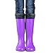 ANZERMIX® Women's Fleece Cable Knitted Liners Rain Boot Socks (M, Black)