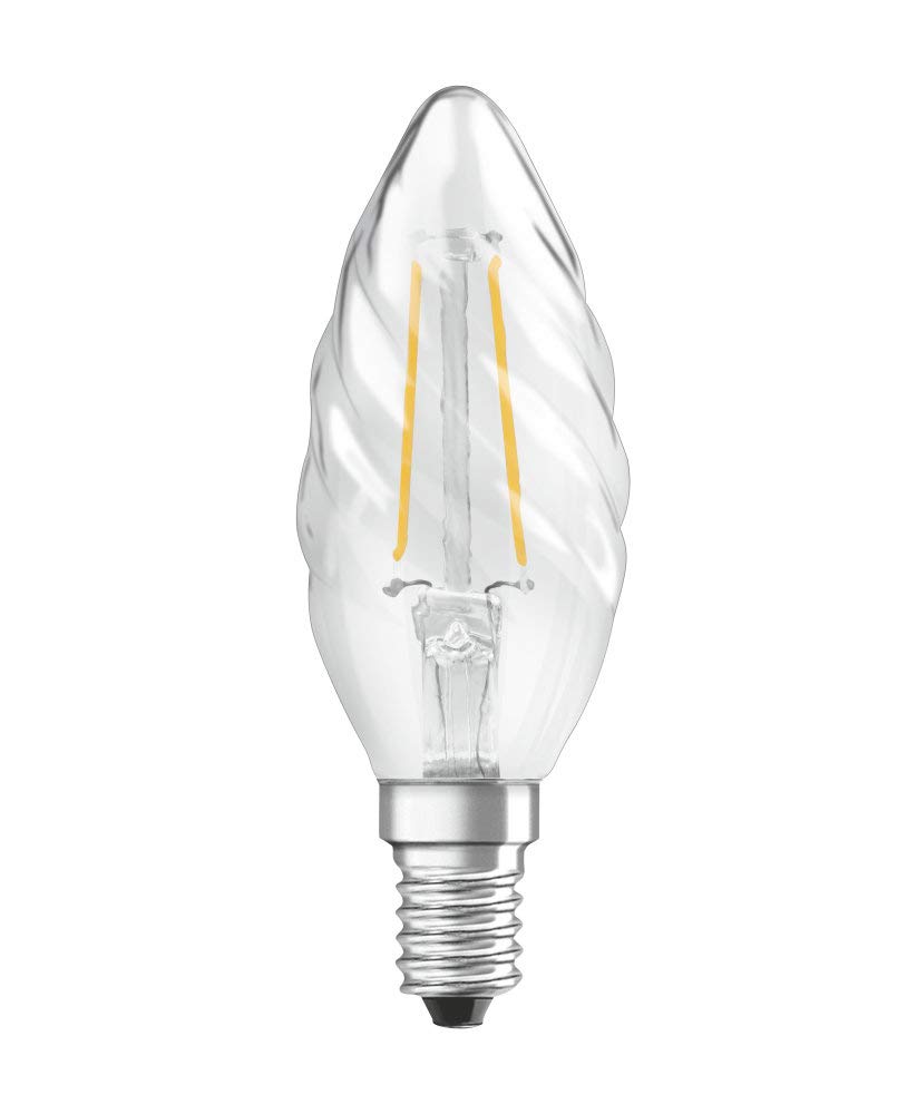 OSRAM LED Lamps, Classic Bulb, 2.5 W, Set of 10, Twisted Candle