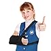 Arm Sling for Kids, Adjustable Shoulder Wrist Elbow Sling, Stabilization for Injured Forearm Cuff Wrist Elbow Brace Immobilizer Fracture Protector for Child Kids Left and Right Hand