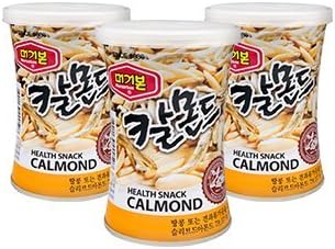 Korean Calmond Roasted-salted Almond with Sweet and Crispy anchovy Health snack 100g3pack