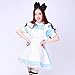 EXCELLANYARD Blue Maid Dress Lolita Maid Cosplay Costume 12-14 Without Sock