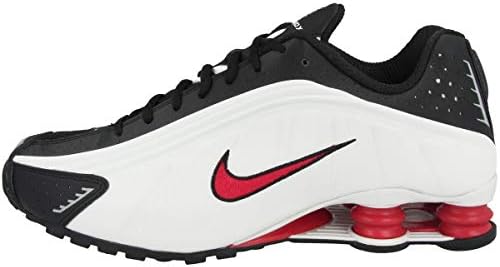 nike shox r4 platinum tint university red black