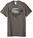 Trevco Men's Superman Man of Steel Desaturated T-Shirt, Charcoal, XX-Large