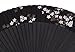 Amajiji Charming Elegant Modern Woman Handmade Bamboo Silk Folding Pocket Purse Hand Fan.Chinese/Japanese Vintage Retro Style JNSZ（22cm (008)