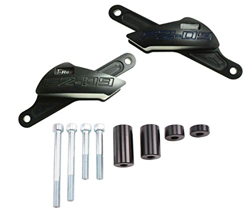 T-Rex Racing 2013 - On Yamaha FZ-09 MT-09 Frame Sliders Crash Protection - Blue