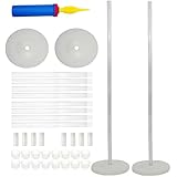 LANGXUN 2 Sets 50-inch High DIY Balloon Column Stand Kits for Birthday Decorations, Wedding Decorations, Party Decorations, Christmas Decorations (Column Stand)