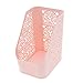 Saim Plastic Hollow Pattern Desktop Organizer Storage Box, Letter Size File or Smaller Magazines Holder Desk Storage Container