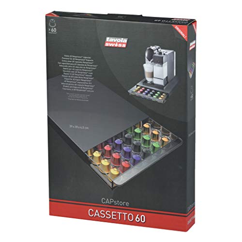 tavolaswiss CASSETTO-60 Kapselspender für 60 Nespresso Kapseln