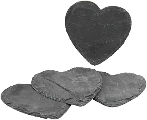 Heart Shaped Slate Coasters Christmas Xmas Holiday Stocking Filler Secret Santa Present