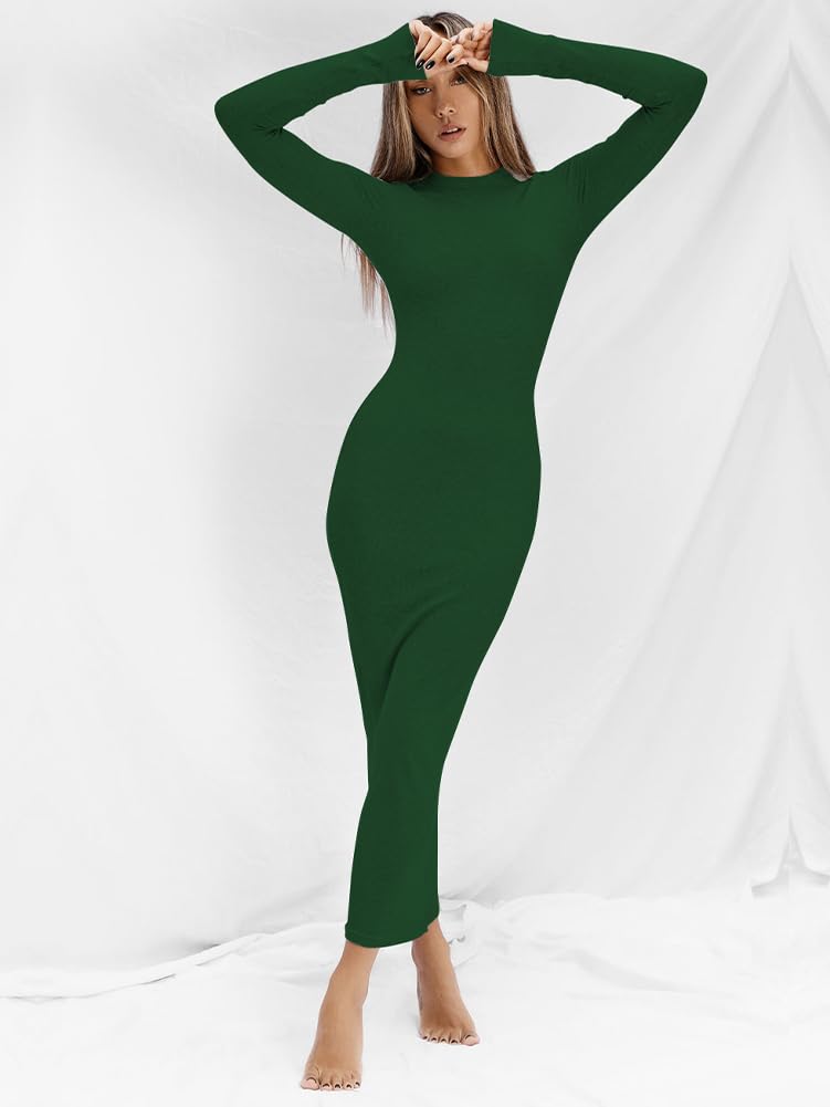 BONITEE Long Sleeve Midi Dress