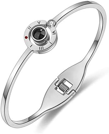 Female Bracelet - Love Memory Projection 100 Languages ​​I Love You Titanium Steel Jewelry