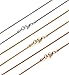 Jstyle 3 Pcs a Set 0.9mm Stainless Steel Chain Necklace for Women Snake Link 16-36 Inch