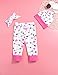 Baby Girl Clothes Cute Letter Romper + Arrow Heart Pants + Headband + Hat Outfits 4pcs 6-9 Months