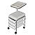 WHITE Pedicure Manicure Nail Salon SPA Cart Trolley Stool CHAIR w/ Shelves