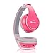 New Pink color Beyution513@ Over-ear- HiFi Stereo-Built in Clear Mic-phone-Pink BLUETOOTH V4.1 HEADPHONES HEADSET