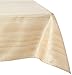 Benson Mills Flow Heavy Weight Spillproof 60-Inch by 120-Inch Fabric Tablecloth, Ivory/Gold