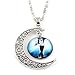 1 Michael Jackson Crescent Moon Pendant Necklace with Glass Dome for Gift