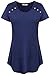 Tencole Womens Scoop Neck Short Sleeve Tops Kangaroo Pocket Casual Tunic Shirts