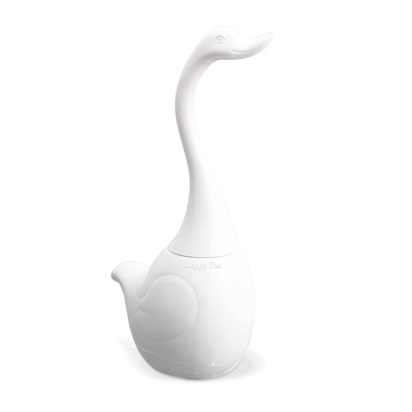 Happy Fox Swan toilet brush, Ceramic toilet brushes & holders, Suitable for Bathroom Toilet Cleaning, Home Decor（White）