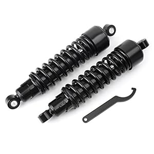 GZYF Paar 298mm 12 “Motorfiets Scooter Achter Schokdemper Demper Past Harley Davidson, Zwart