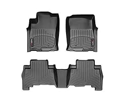 See 2016 Nissan Titan XD Weathertech Front Custom Fit Floor Liners - Full Set - 1st and 2nd Row - Black Details