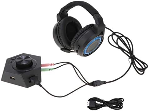 Amazon ステレオヘッドセットヘッドフォンイヤホン ヘッドフォンオーディオアンプヘッドフォンアンプ Fpsゲームpcに最適 黒 青 Perfk イヤホン ヘッドホン本体