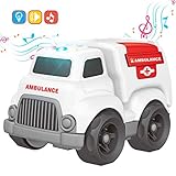 Ambulance Toy with Light & Siren Sound Effects,Educational Toy Vehicle for Toddler Boys and Girls,Imaginative Play Toy for Kids & Children