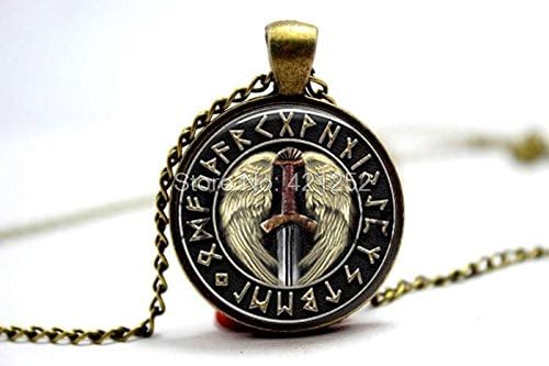 Pretty Lee 2015 Fashion Valkerie Viking Pendant Necklace Glass Photo Cabochon Necklace Christmas gift