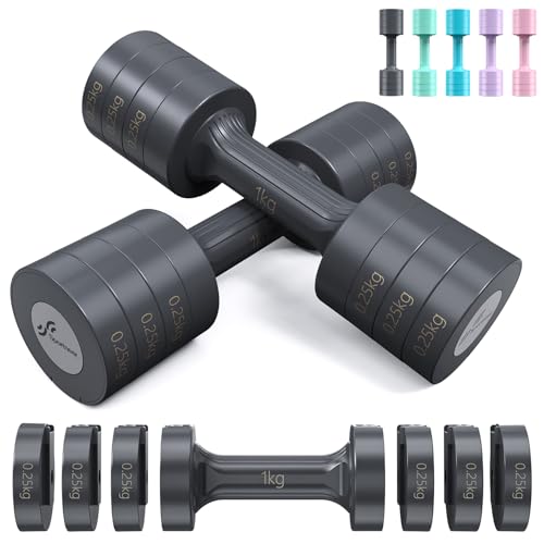 Sportneer Verstellbare Hanteln Set – 4-in-1 Hanteln Frauen Set je 1–2,5 kg