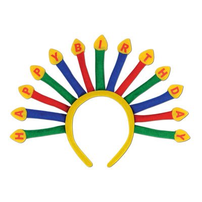 Beistle 60558 Happy Birthday Candles Headband