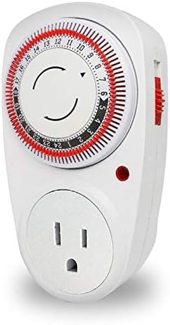 PrinceShop - EU/US/UK Plug 24 Hour Plug-in Programmable Mechanical Electrical Plug Program Timer Power Switch 230V Energy Saver Temporizado
