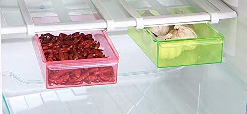 Cuteelf Klemm-Schublade für Kühlschrank Schublade Aufbewahrungsbox Kühlschrankbox Schublade Aufbewahrungskiste Gemüsefach Kühlfach Gemüseschale Fach Zusatzfach