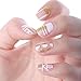 HIGH'S EXTRE ADHESION 20pcs Nail Art Transfer Decals Sticker Design Series The Cocktail Collection Manicure DIY Nail Polish Strips Wraps for Wedding,Party,Shopping,Travelling ( Polka Dot, Gold)