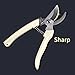 LetsFunny Gardening Pruning Shears Hand Pruner with Straight Stainless Steel Blades (Milk white)
