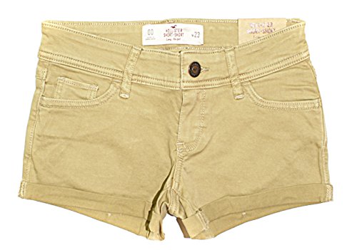 low rise twill shorts
