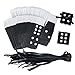 AWELL Black Dice Favor Box Bulk 2x2x2 inches with Black Ribbon, Casino Party Decoration, Pack of 50